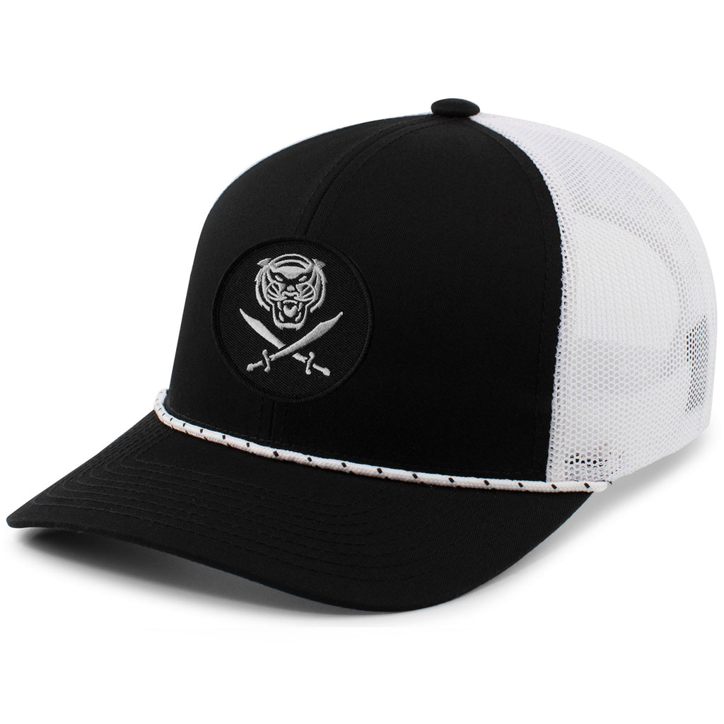 Bengals & Bandits Richardson Foam Trucker Rope Snapback Hat - White / Black