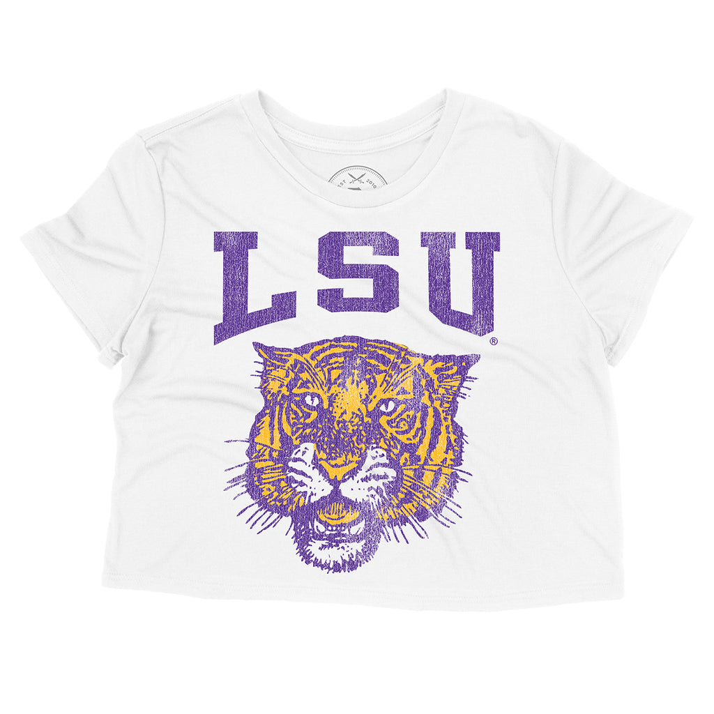 LSU Tigers Cutter & Buck Silhouette Tiger Forge Eco Double Stripe