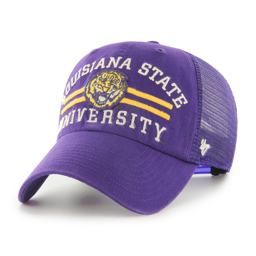 LSU Tigers 47 Brand Bayou Bengals Foam Article Mesh Trucker Hat - Purple