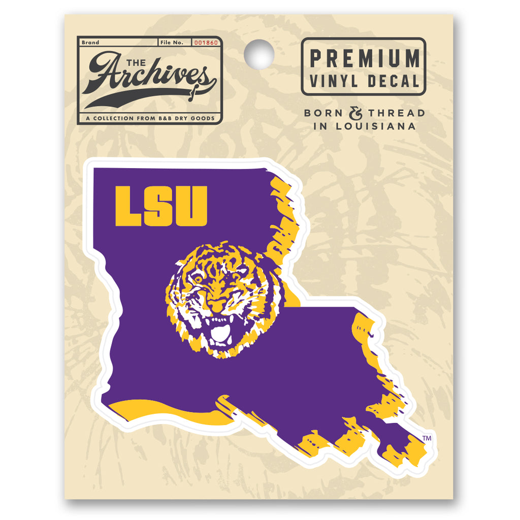 B&B Dry Goods LSU Tigers The Archives Round Vault State Premium Vinyl ...