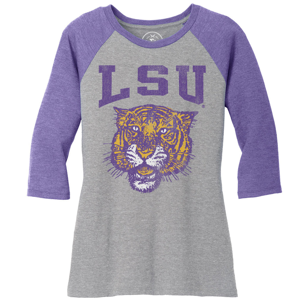 LSU Tigers Cutter & Buck Silhouette Tiger Forge Eco Double Stripe