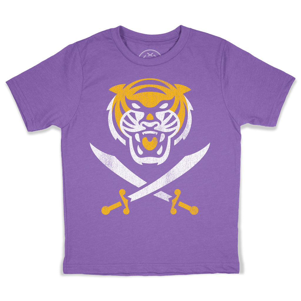 B&B Dry Goods Bengals & Bandits 'Bandit 14' Youth T-Shirt - Purple