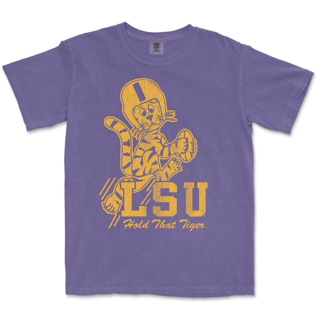 B B Dry Goods LSU Tigers 9 Football Jersey T Shirt Old Gold