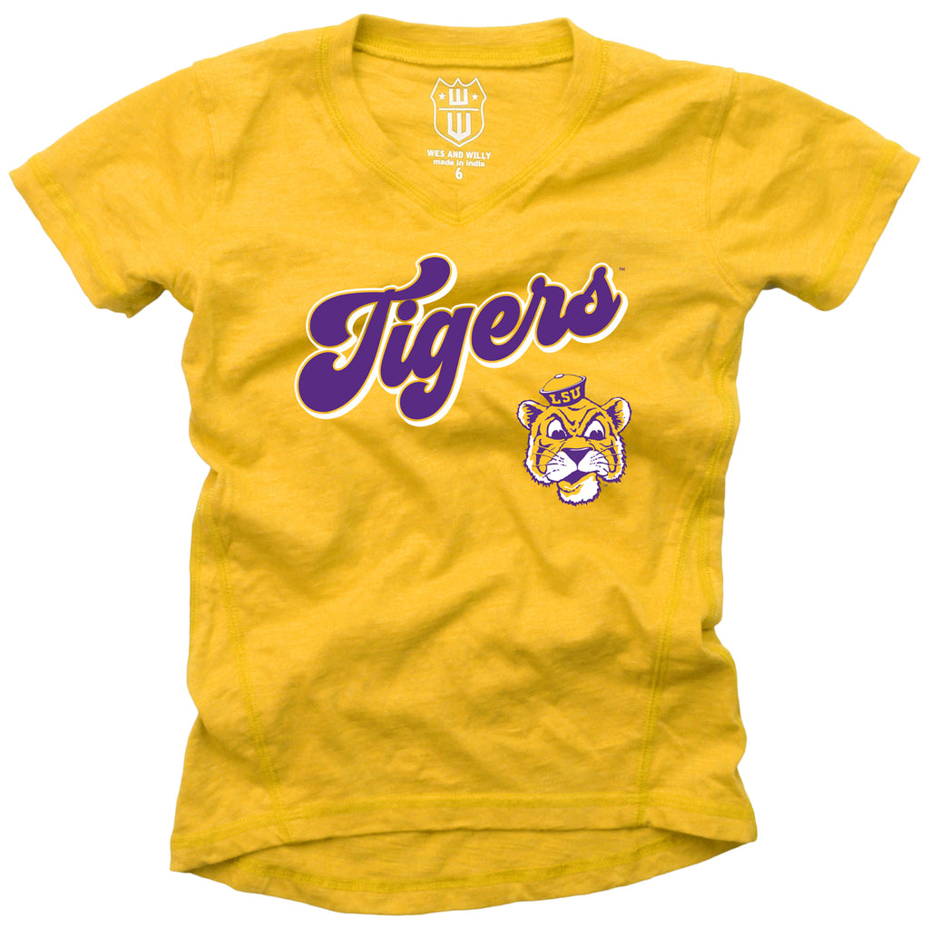 LSU Tigers Mitchell & Ness Beanie Mike Circle Legendary Slub T