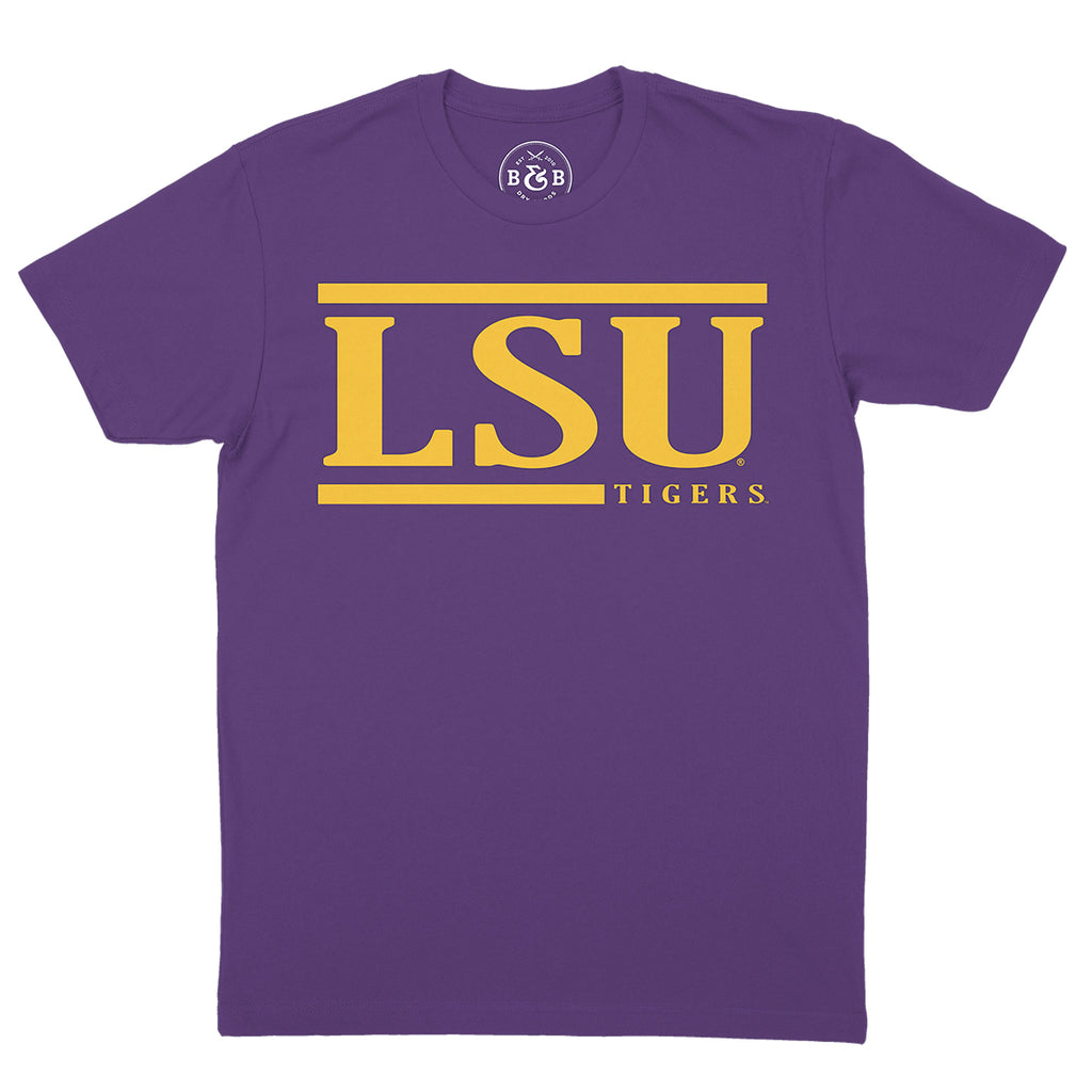 B&B Dry Goods LSU Tigers Bar T-Shirt - Purple — Bengals & Bandits