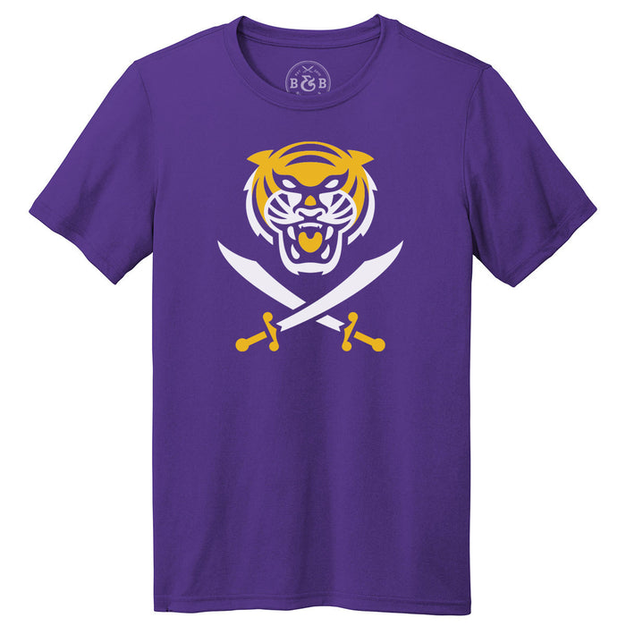 B&B Dry Goods Bengals & Bandits Performance Echo T-Shirt - Purple