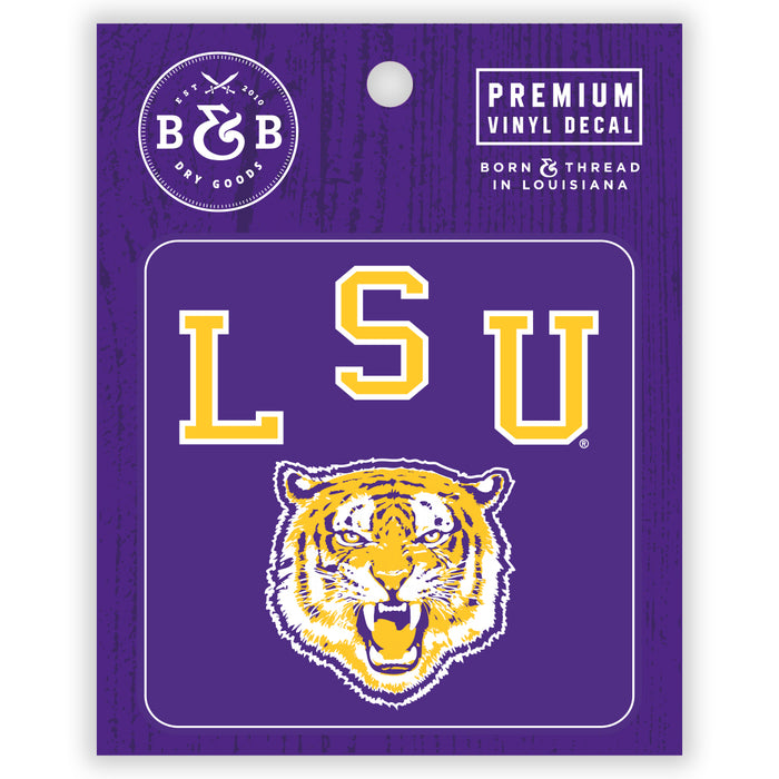 B&B Dry Goods LSU Tigers 84 Tiger Arch Decal - Purple — Bengals & Bandits