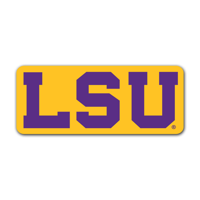 B&B Dry Goods LSU Tigers Athletic Block Premium Vinyl Decal - Purple / Gold