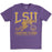 B&B Dry Goods LSU Tigers Retro Fightin' Tigers Football Tri-Blend T-Shirt - Purple