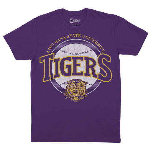 B&B Dry Goods LSU Tigers The Archives Baseball 90's Sweep T-Shirt - Purple