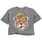 B&B Dry Goods LSU Tigers The Archives Beanie Mike Boyfriend Crop T-Shirt - Heather Grey