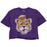 B&B Dry Goods LSU Tigers The Archives Beanie Mike Boyfriend Crop T-Shirt - Purple