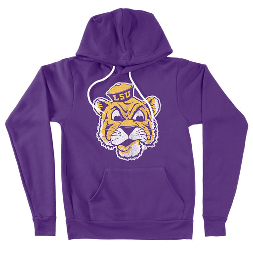 B&B Dry Goods LSU Tigers The Archives Beanie Mike Fleece Pullover Hooded Sweatshirt - Purple