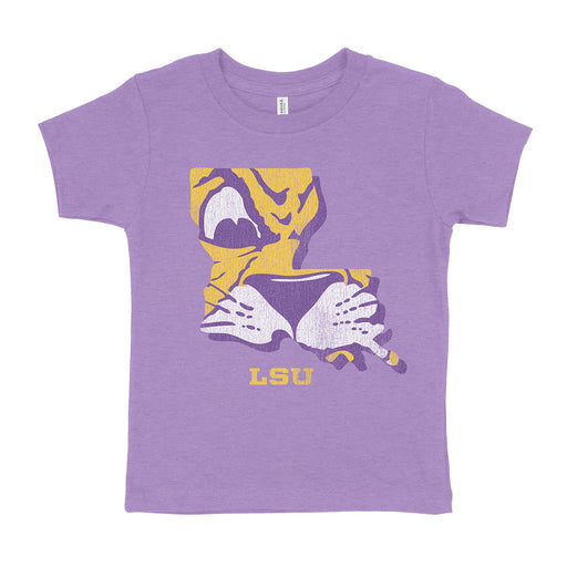 B&B Dry Goods LSU Tigers The Archives Beanie Mike State Toddler T-Shirt - Purple Heather