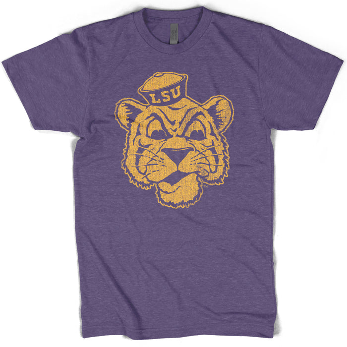 B&B Dry Goods LSU Tigers The Archives Beanie Mike T-Shirt - Imperial Purple