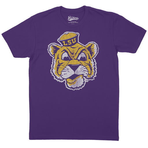 B&B Dry Goods LSU Tigers The Archives Beanie Mike T-Shirt - Purple