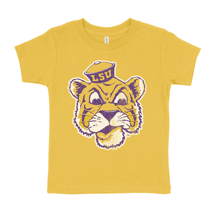 B&B Dry Goods LSU Tigers The Archives Beanie Mike Toddler T-Shirt - Mustard