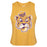 B&B Dry Goods LSU Tigers The Archives Beanie Mike Women's Racerback Crop Tank - Mustard