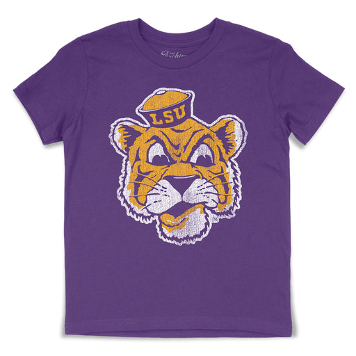 B&B Dry Goods LSU Tigers The Archives Beanie Mike Youth T-Shirt - Purple