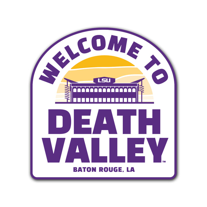 B&B Dry Goods LSU Tigers Welcome to Death Valley Sunset Premium Vinyl Decal