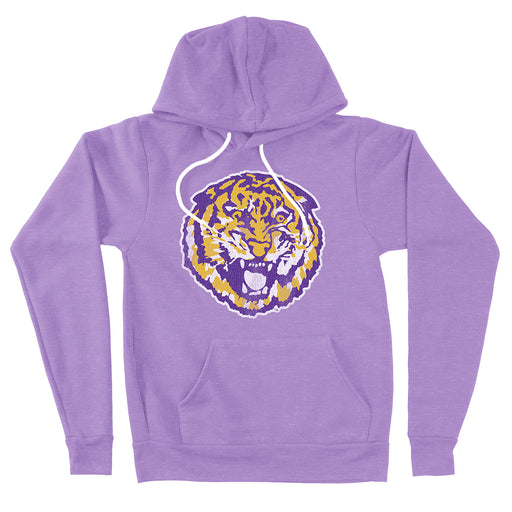 B&B Dry Goods LSU Tigers The Archives Round Vault Fleece Pullover Hooded Sweatshirt - Heather Purple