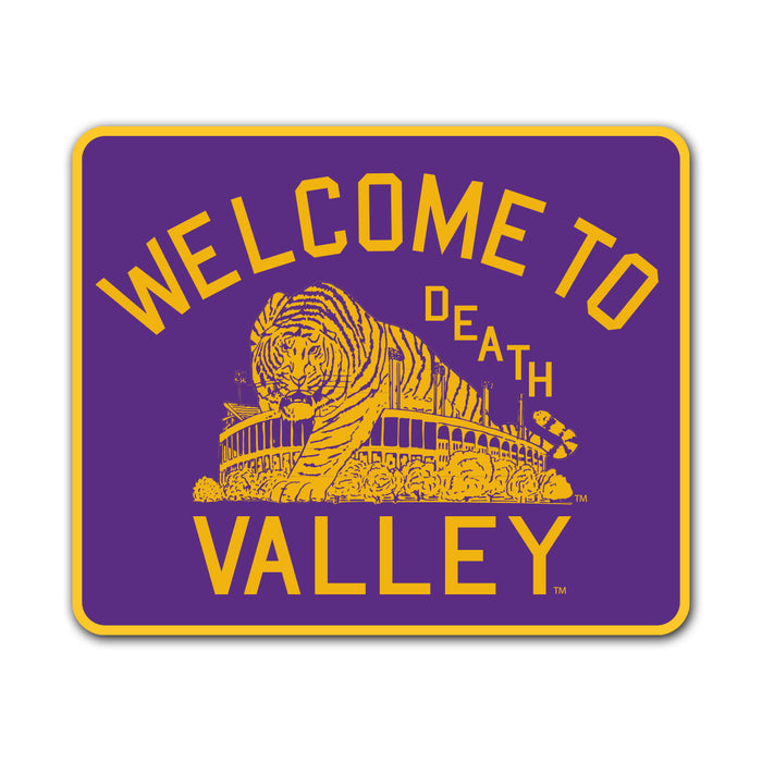 B&B Dry Goods LSU Tigers The Archives Welcome to Death Valley Tiger Stadium Premium Vinyl Decal