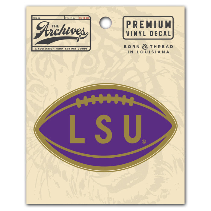 B&B Dry Goods LSU Tigers The Archives Vault Football Premium Vinyl Decal