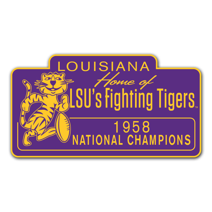 B&B Dry Goods LSU Tigers The Archives Fighting Tigers 1958 Football Championship Premium Vinyl Decal