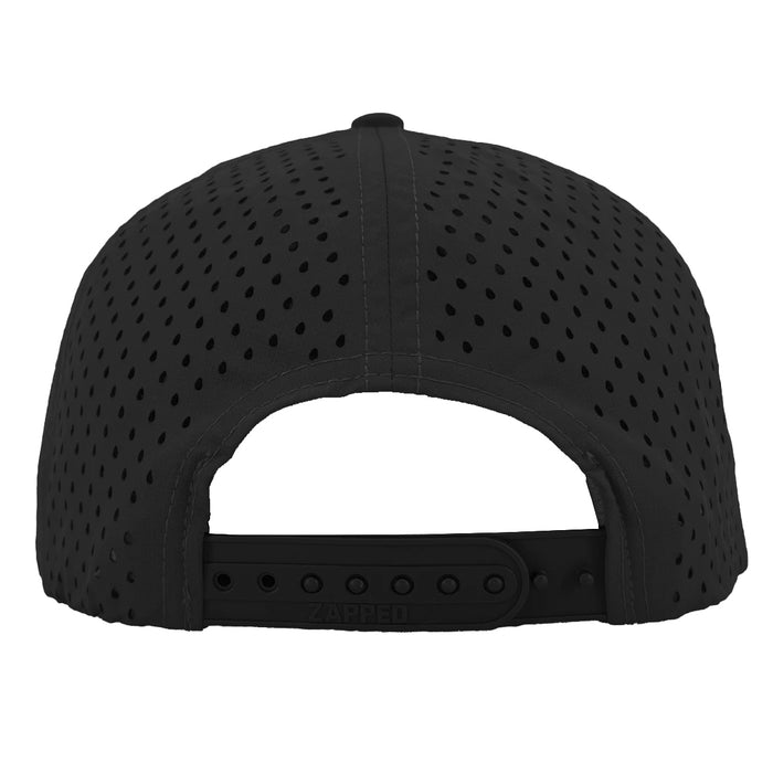 Bengals & Bandits B/W Patch Blackhawk R+ Perforated Rope Hat - Black / Black Chainlink Rope