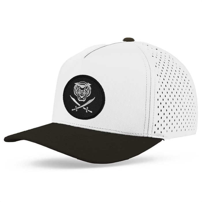 Bengals & Bandits B/W Patch Blackhawk Two-Tone Perforated Hat - Off White / Black