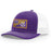 Bengals & Bandits Flag Patch Richardson 112 Trucker Snapback Hat - Purple / White