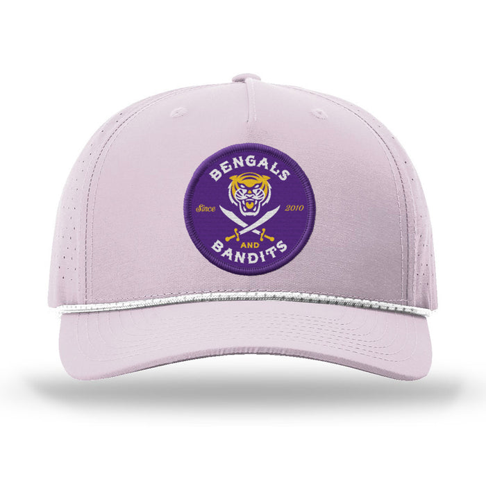 Bengals & Bandits Est Richardson Laser Perforated Performance Adjustable Rope Hat - Lilac