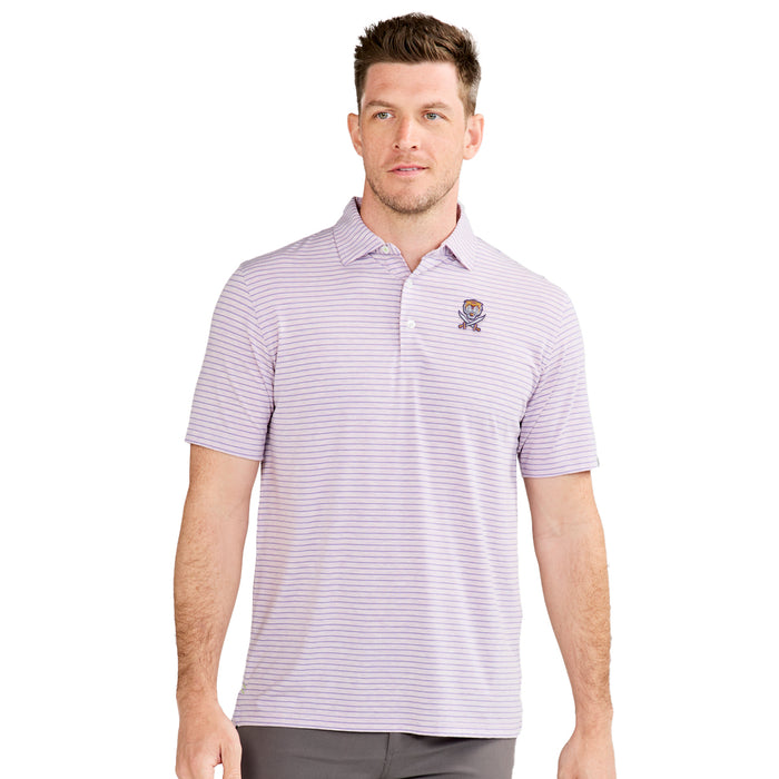 Bengals & Bandits Tasc Cloud Brookline Stripe Polo - Lilac / Violet