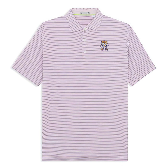 Bengals & Bandits Tasc Cloud Brookline Stripe Polo - Lilac / Violet