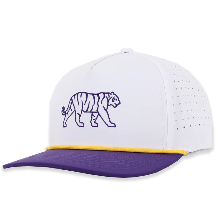 Hovi Dry Goods LSU Tigers Silhouette Performance Structured Two-Tone Rope Hat - White / Purple