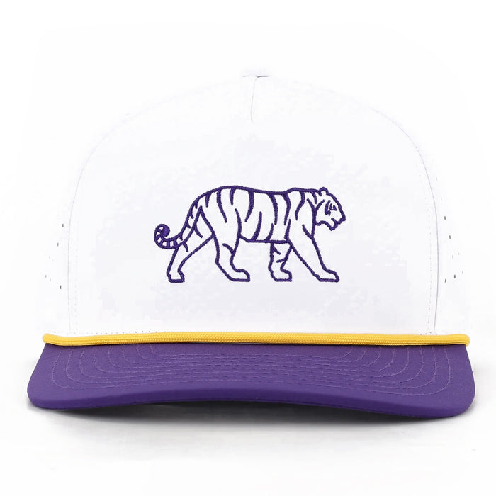 Hovi Dry Goods LSU Tigers Silhouette Performance Structured Two-Tone Rope Hat - White / Purple