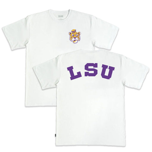 LSU Tigers SLAM Beanie Mike Vault Arch Classic Heavy T-Shirt - White