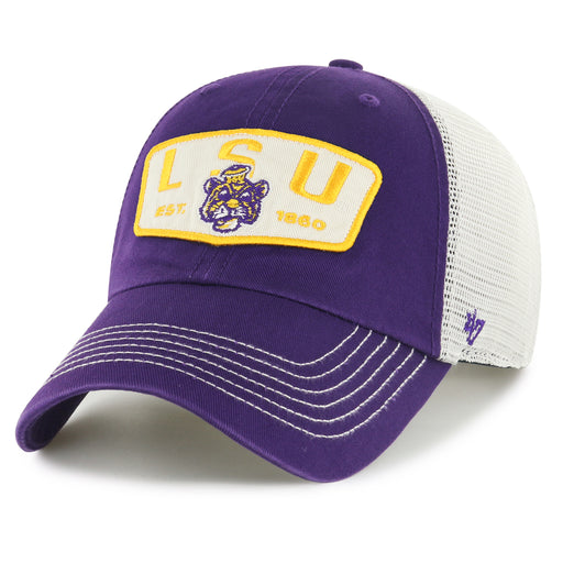 LSU Tigers 47 Brand Beanie Mike Carver Clean Up Adjustable Hat - Purple