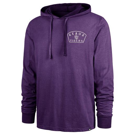 LSU Tigers 47 Brand Beanie Mike Dusted Overhand Jersey Lightweight Hooded Long Sleeve - Purple