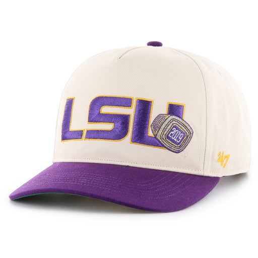 LSU Tigers 47 Brand Big Ring 2019 Football National Championship 47 Hitch Five-Panel Hat - Natural