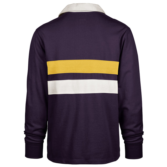 LSU Tigers 47 Brand Clubhouse Knox Long Sleeve Rugby Polo - Purple