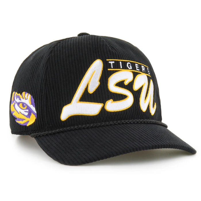 LSU Tigers 47 Brand Double Head Gridiron Corded Script Hitch Rope Hat - Black