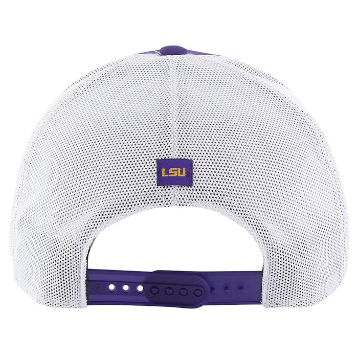 LSU Tigers 47 Brand Downburst Hitch Lightweight Performance Rope Trucker Hat - Purple