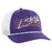 LSU Tigers 47 Brand Downburst Hitch Lightweight Performance Rope Trucker Hat - Purple