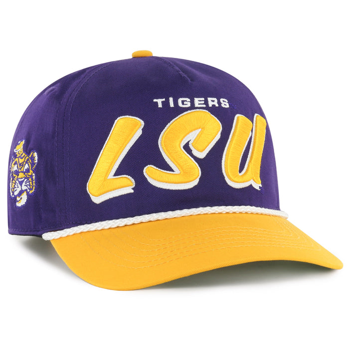 LSU Tigers 47 Brand Drop Shadow Two-Tone Five-Panel '47 Hitch Rope Hat - Purple / Gold