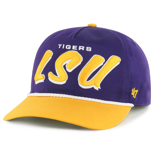 LSU Tigers 47 Brand Drop Shadow Two-Tone Five-Panel '47 Hitch Rope Hat - Purple / Gold