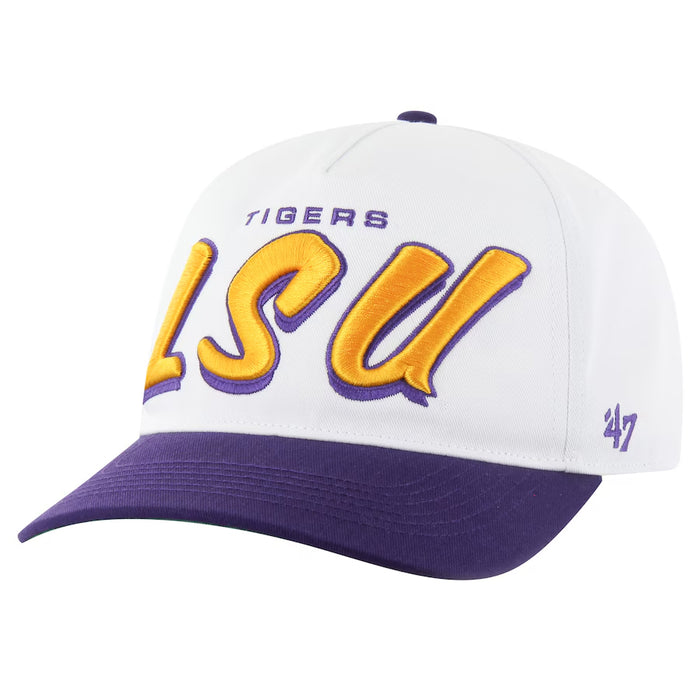 LSU Tigers 47 Brand Drop Shadow Two-Tone '47 Hitch Hat - White / Purple