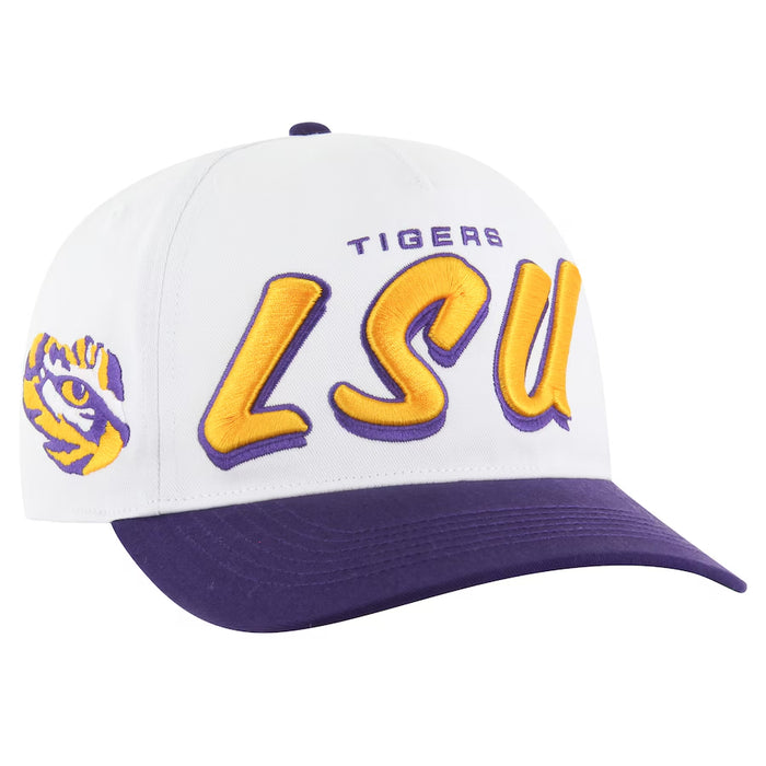 LSU Tigers 47 Brand Drop Shadow Two-Tone '47 Hitch Hat - White / Purple