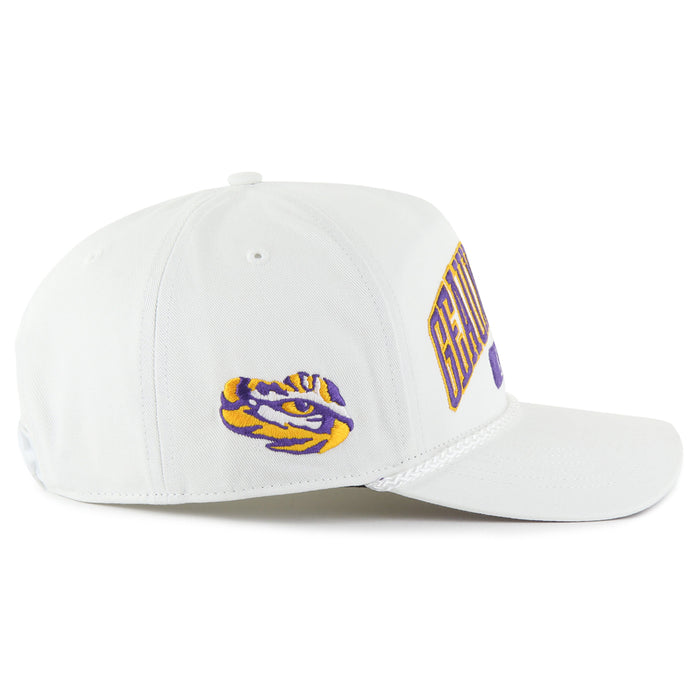 LSU Tigers 47 Brand Local Geaux Tigers Arch Hitch Five-Panel Rope Hat - White