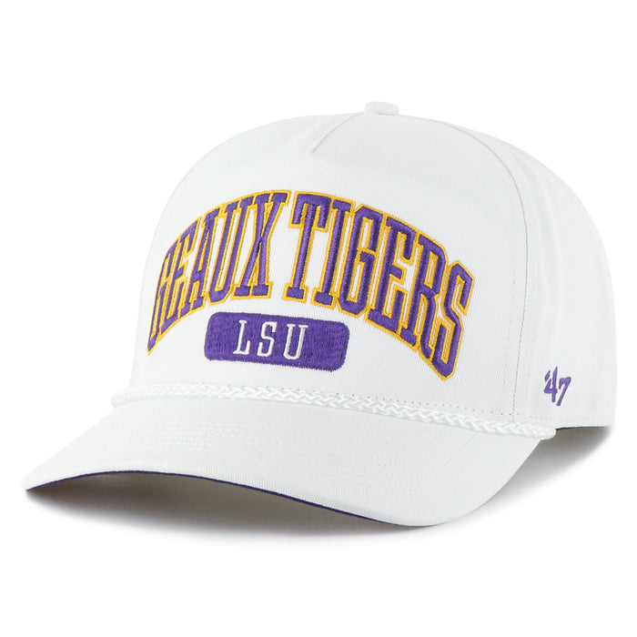 LSU Tigers 47 Brand Local Geaux Tigers Arch Hitch Five-Panel Rope Hat - White